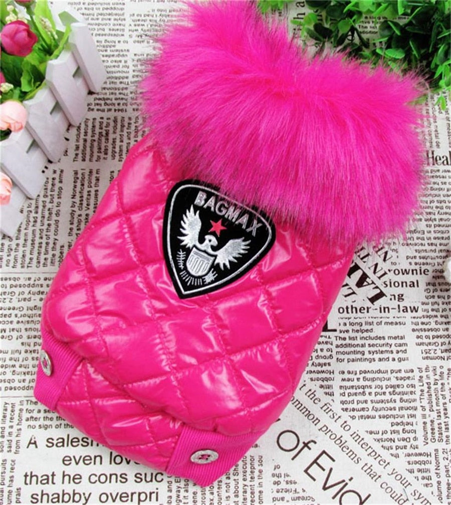 NEW ARRIVAL Noble Winter Pet Vest With Fur Collar
