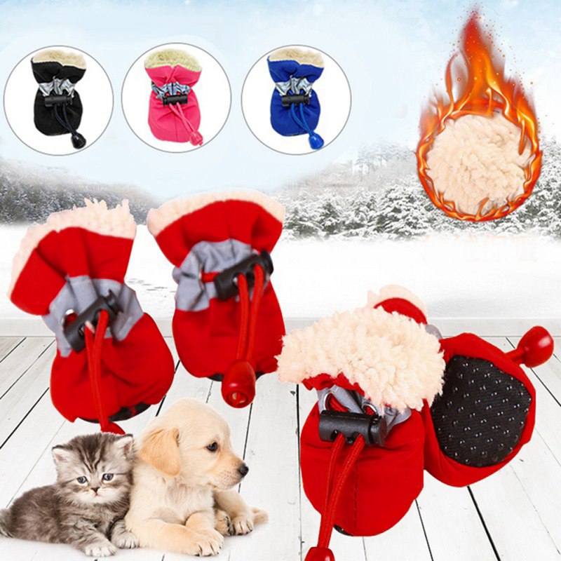 4pcs Antiskid Dog Shoes