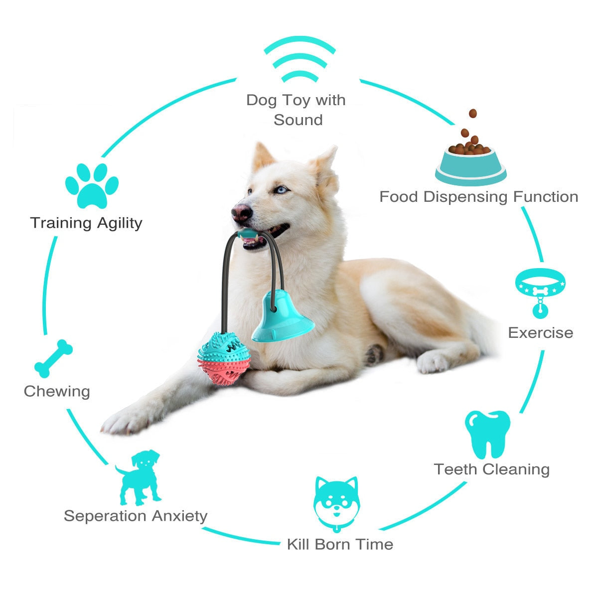 Indestructible Silicone Dog Toy