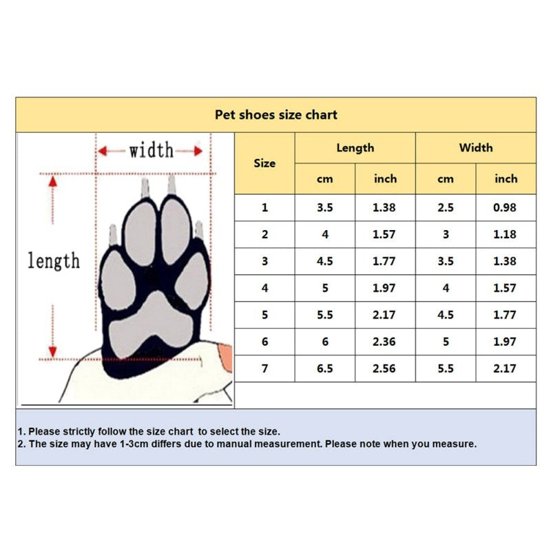 4pcs Antiskid Dog Shoes