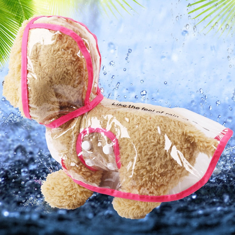 Reflective Solid/Print Dog Rain Coat