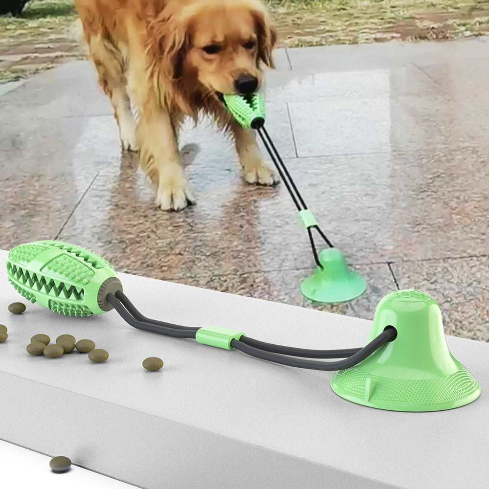 Silicone Suction Cup Tug Interactive Dog Ball