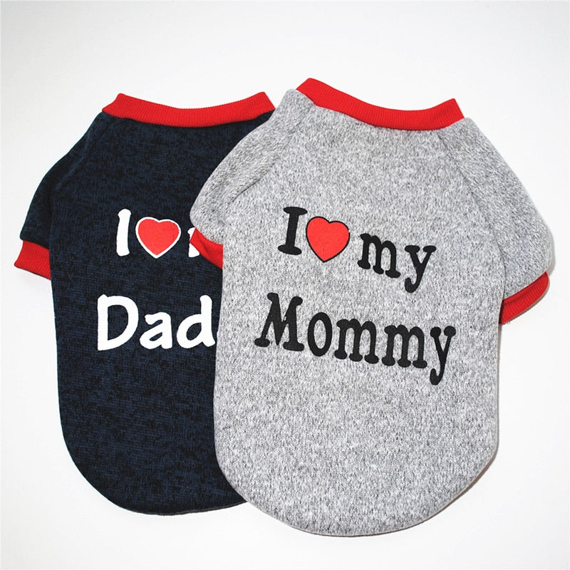 I LOVE MY MOMMY - I LOVE MY DADDY Pet Shirt