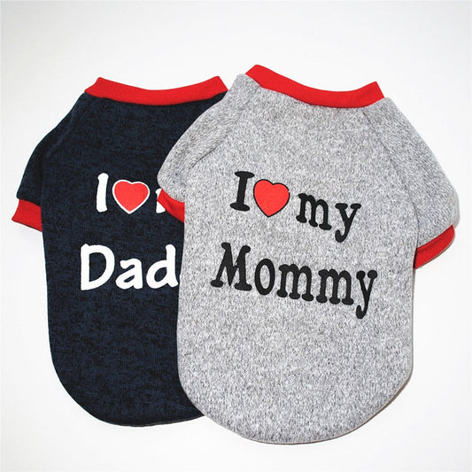 I LOVE MY MOMMY - I LOVE MY DADDY Pet Shirt