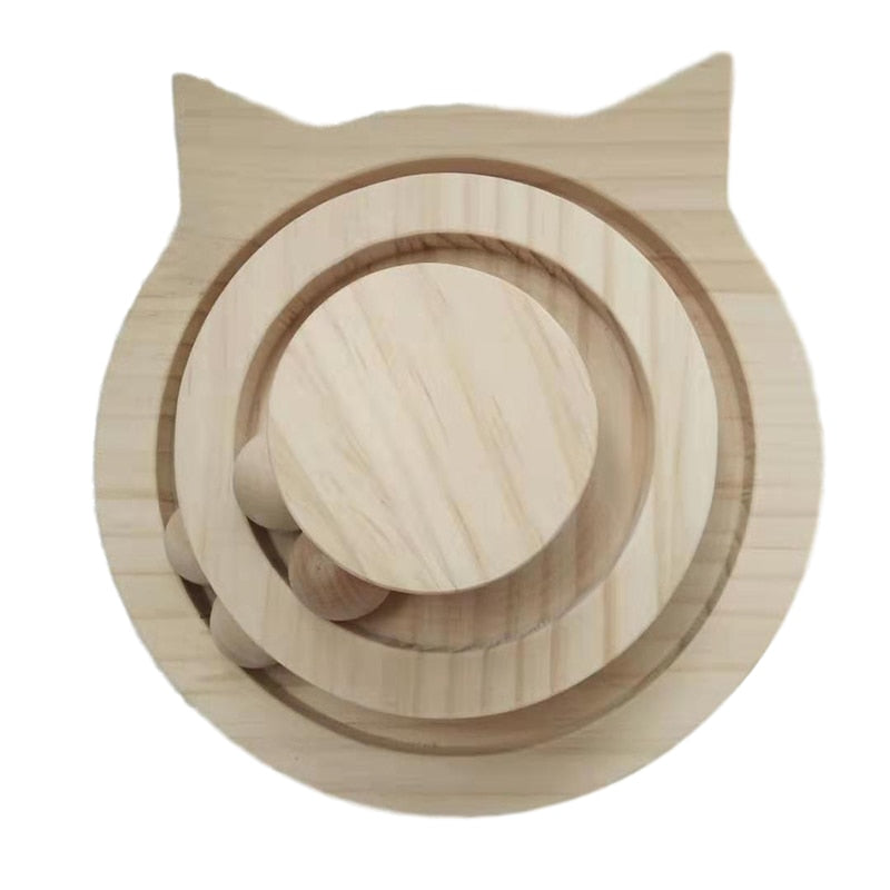 Wooden Interactive Cat Toy