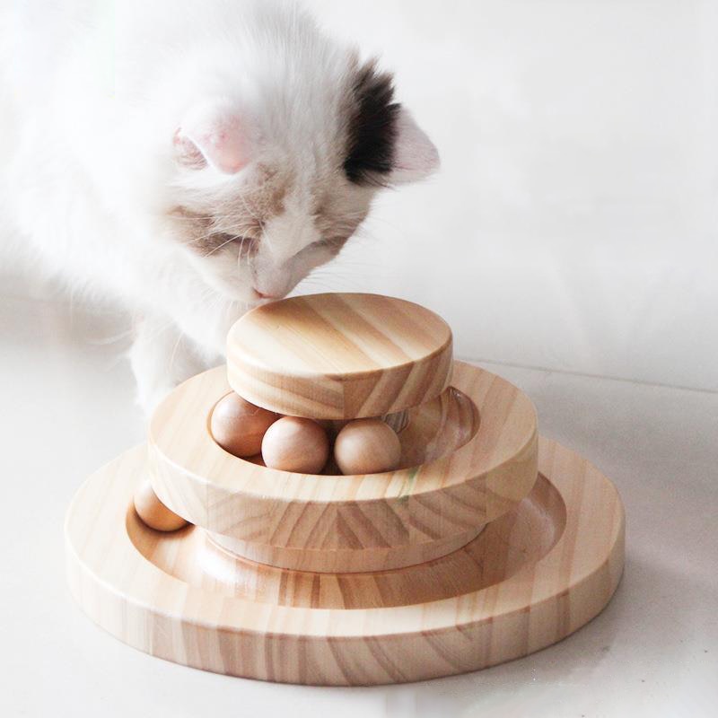 Wooden Interactive Cat Toy