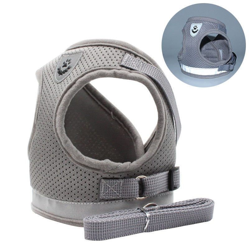 Adjustable/Reflective Dog Harness with Leash