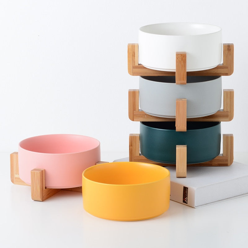 Ceramic Pet Bowl Single/Double w/wo Stand