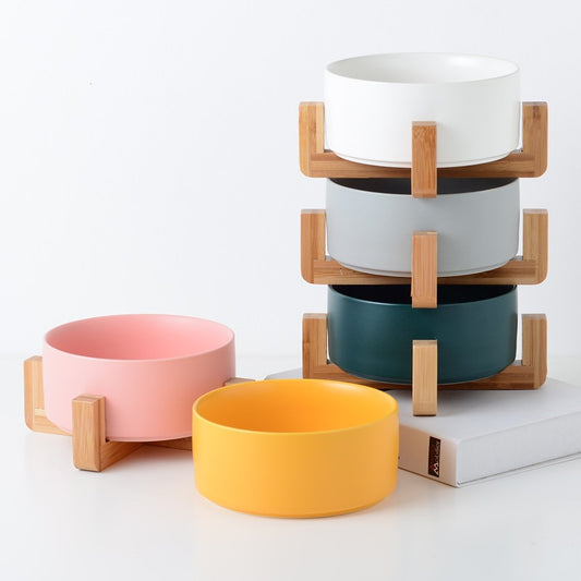 Ceramic Pet Bowl Single/Double w/wo Stand