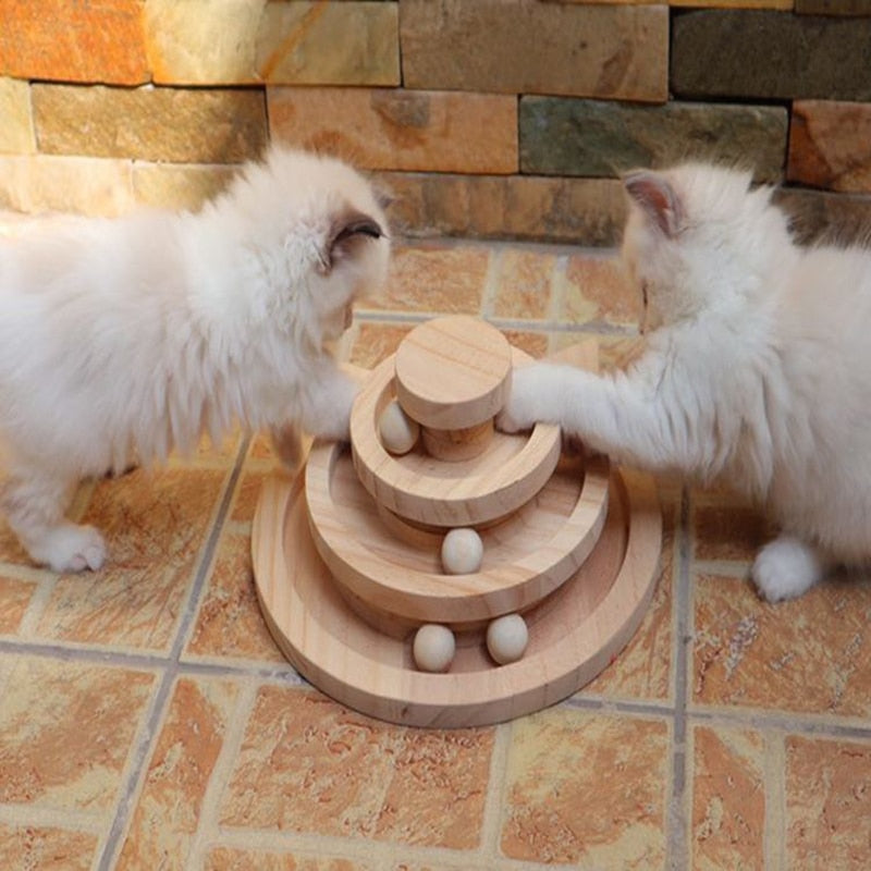 Wooden Interactive Cat Toy