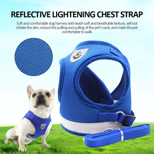 Adjustable/Reflective Dog Harness with Leash