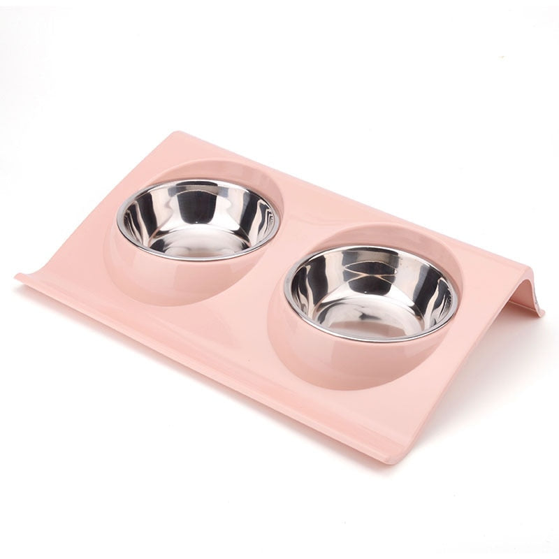 Stainless Steel Double Pet Food Bowl