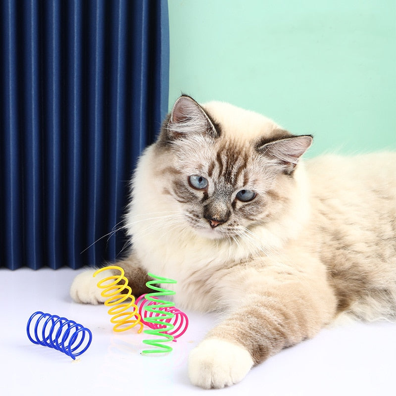 4/8/16/20pcs Kitten/Cat Durable Spring Toy