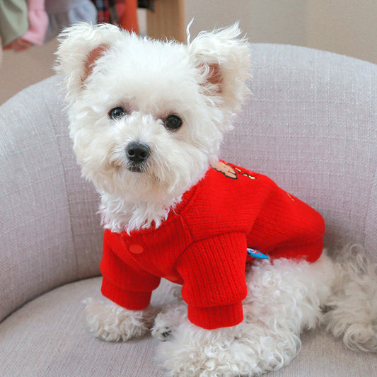 Pet Miqiu Winter Teddy Bear Sweater
