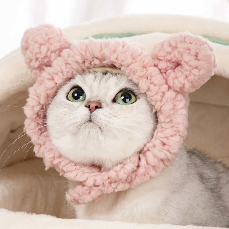 Pet Plush Bear Headwear