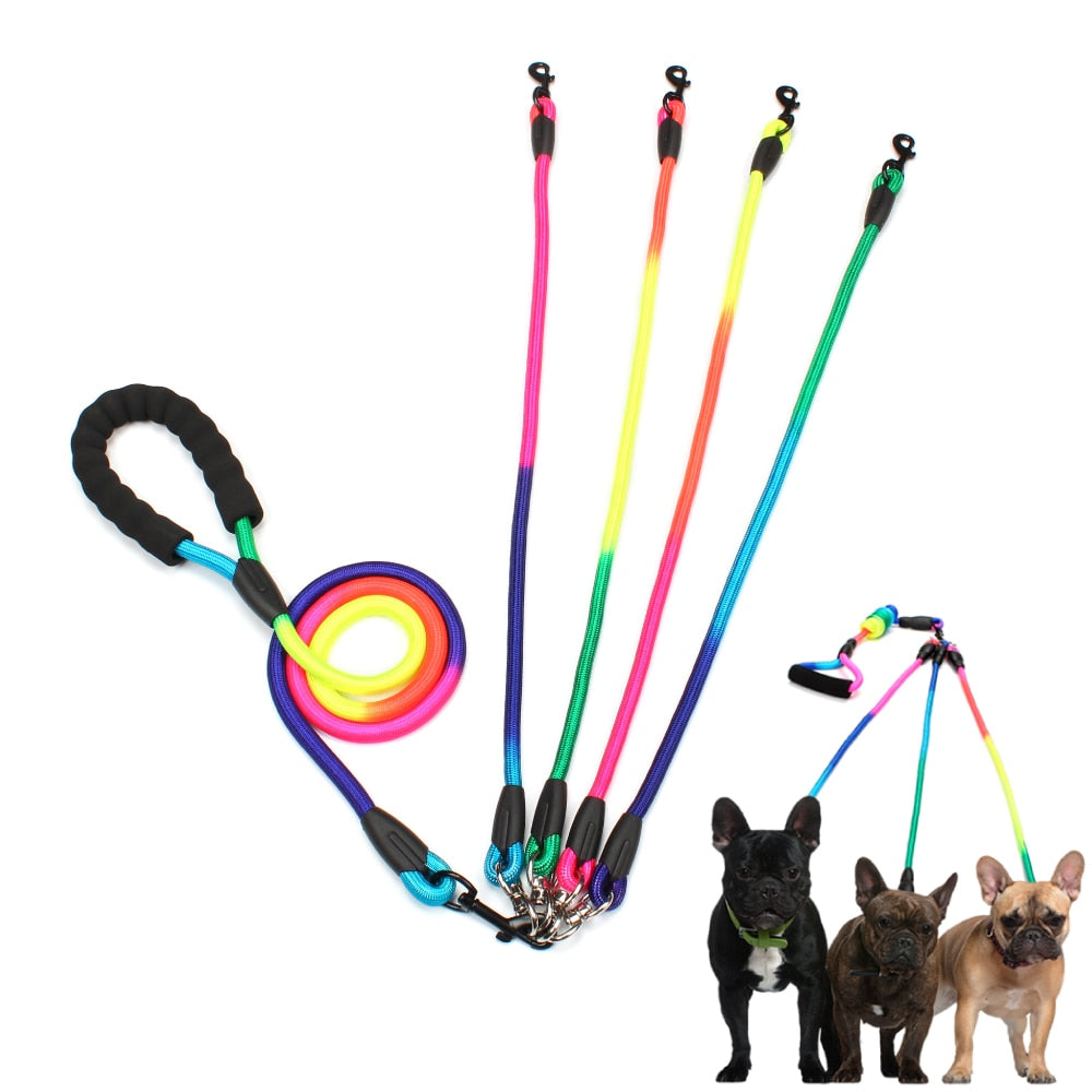 New Rainbow Multi Dog Leash