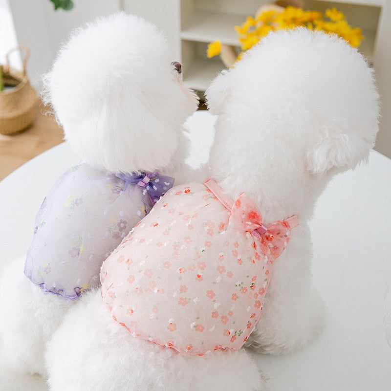 Spring and Summer Floral Dog Clothes