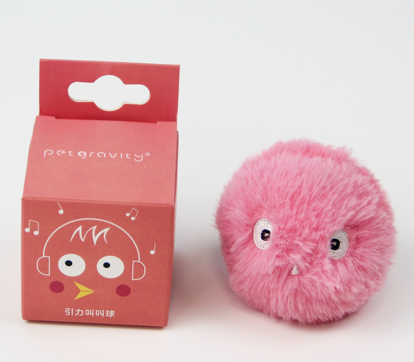Interactive Plush Catnip Squeak Ball