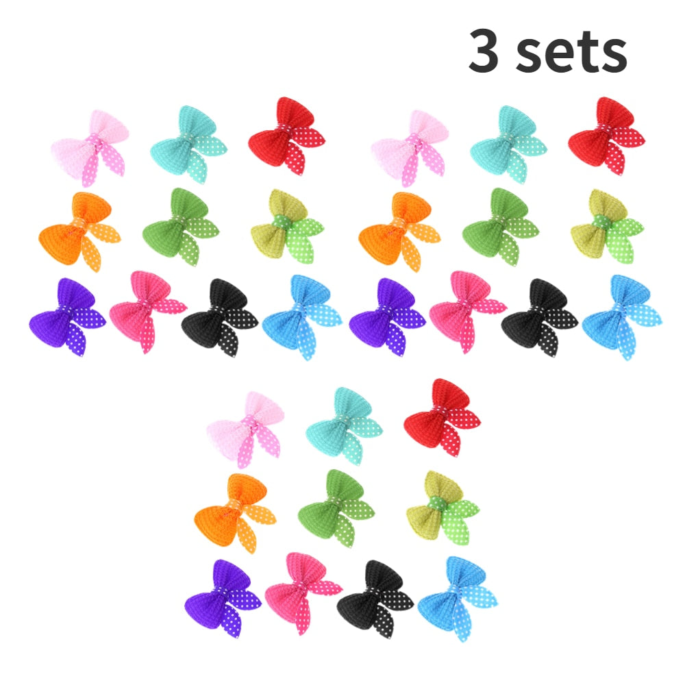 10-30pcs Pet Hair Clip Bow