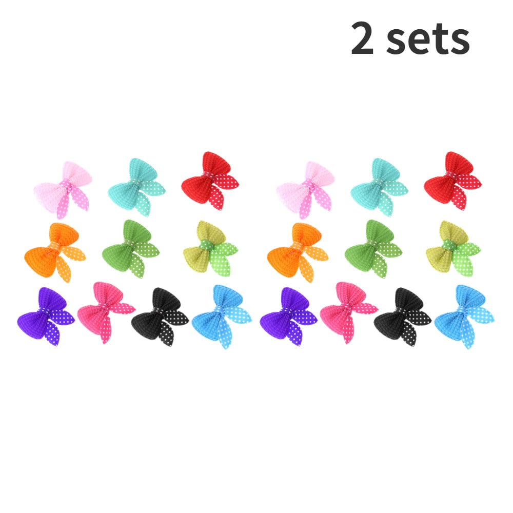 10-30pcs Pet Hair Clip Bow